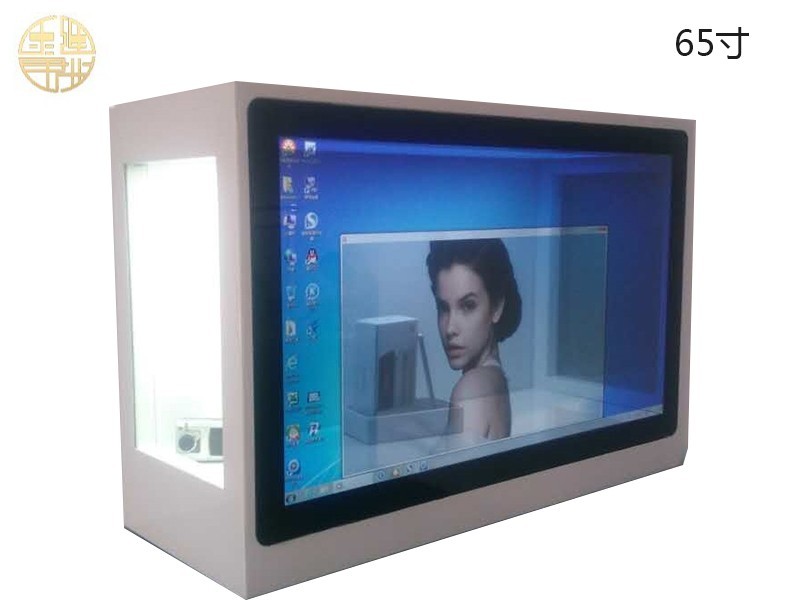 65寸簡(jiǎn)易透明液晶屏展示柜