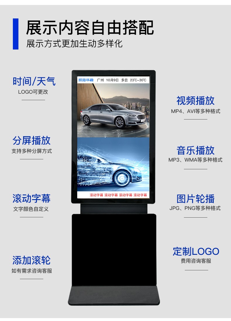 立式網(wǎng)絡旋轉廣告機